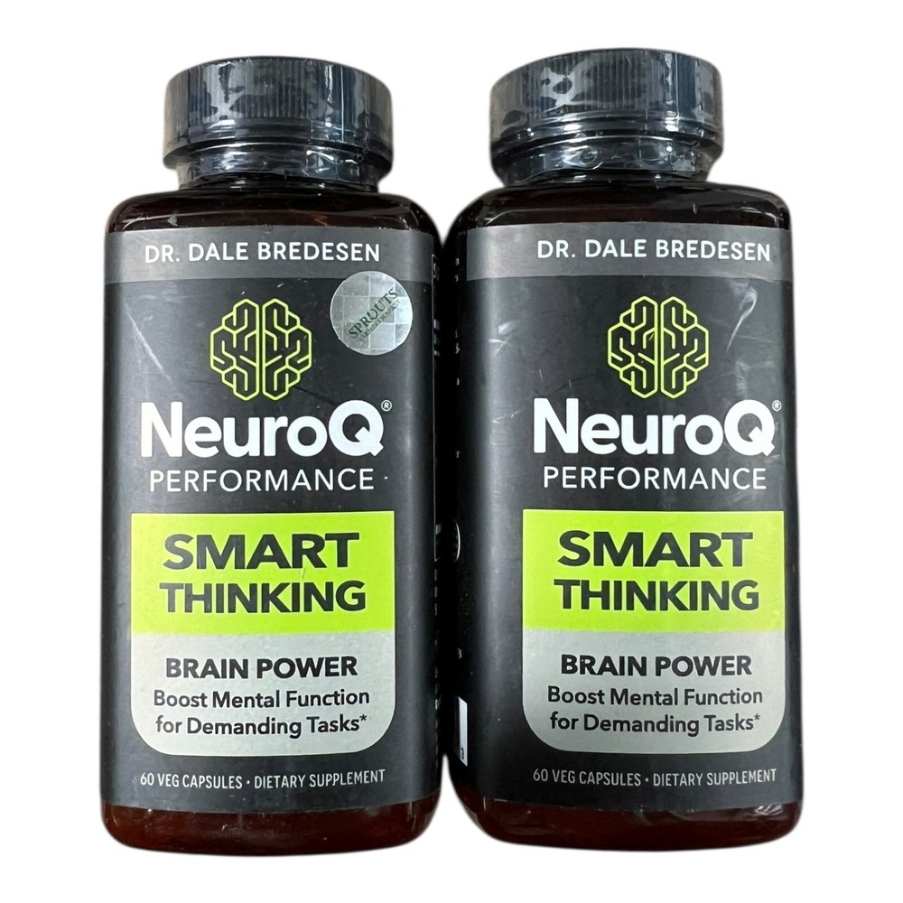 FOR 2 NeuroQ Perfomance Smart Thinking Brain Power 60 Caps EA exp 2027+