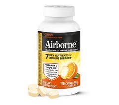 Vitamin C 1000Mg (Per Serving) – Citrus Chewable Tablets (116 Count) 12/2027