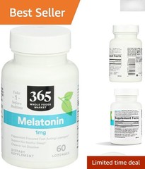 60 Count Melatonin Lozenges 1mg with Refreshing Peppermint – Friendly