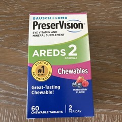 Bausch + Lomb PreserVision AREDS 2 Chewable Eye Vitamin Mixed Berry 60 Tablets