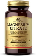 Solgar Magnesium Citrate 120 Tabs Bone Nerve Muscle Function Support