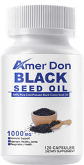 Black Seed Oil Capsules 1000mg, Pure Nigella Sativa, Skin & Hair Support