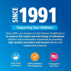 Easily Absorbable Calcium with Vitamin D3 – 120 Count Gluten-Free Tablets