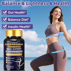 Akkermansia Muciniphila Probiotic for Gut Health Weight Loss 60/120/240 Capsules