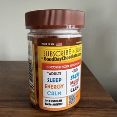 Good Day Chocolate Energy Supplement Dark Chocolate Adult Caffeine Exp 9/30/2027
