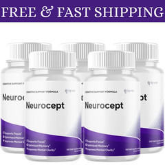 (5 Pack) Neurocept Nootropic All Natural Formula Brain Supplement 60 Capsules US