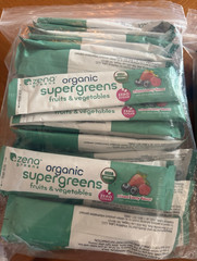 Zena Greens USDA Organic Supergreens Powder Probiotics Mixed Berry 30 Serv