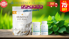 BRAVENLY GUT HARMONY TRIO BUNDLE Renew, Refresh & Fit Fuel Vanilla- NEW SEALED
