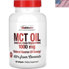 MCT Oil Softgels – Natural Energy & Cognitive Booster – 90 Easy to Use Capsules