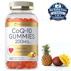Coenzyme Q10 200 mg Gummies Mango Pineapple Flavor 140 Count