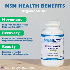 Kala Health Msmpure Msm Vegetarian Capsules 1000 Mg Us-Sourced Msm Per Capsule