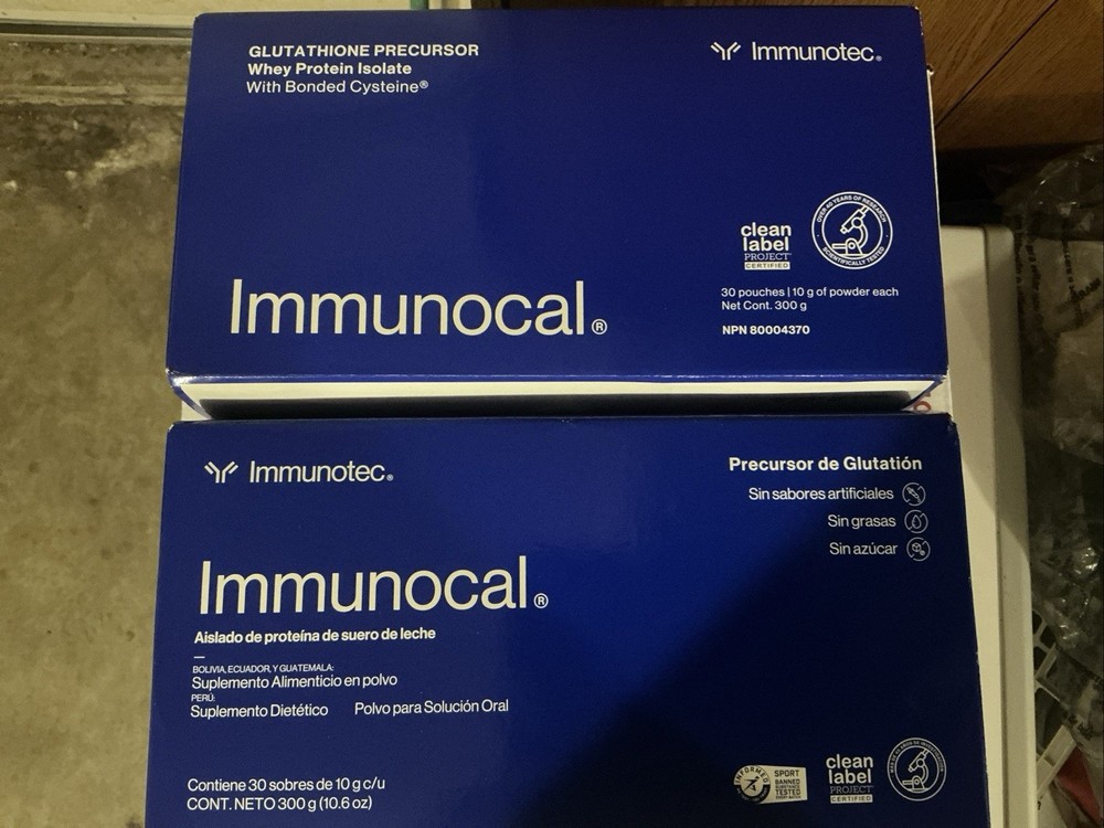 2 Boxes immunocal Reg Blue With Extra Samples Expires 1/2028 Immunotec