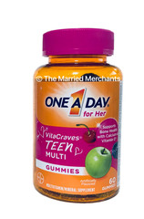 One A Day For Her Vitacraves Teen Multi Gummies 60 each 10/2026 FRESH!