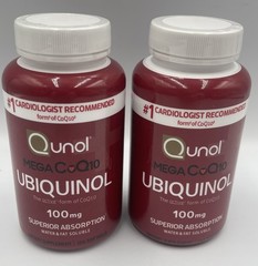 2 Qunol MEGA CoQ10 Ubiquinol 100mg 100 softgels +NEW SEALED+ Bottle Exp 6/2027