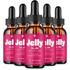 (5 Pack) JellySlim Advanced Formula, Jelly Slim Liquid Supplement (10oz)
