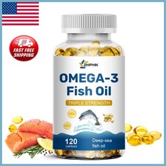 Omega-3 Fish Oil 3600mg – 120 Softgels – EPA & DHA –High Strength Supplement
