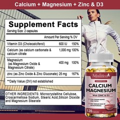 Calcium Magnesium Zinc with Vitamin D3 Softgels For Strong Bone Teeth Health