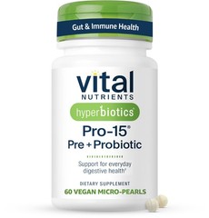Hyperbiotics Vital Nutrients Pro15 Prebiotics and Probiotics for Women and Me…