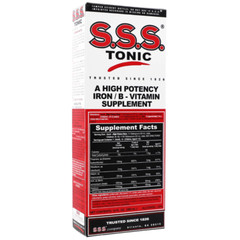 SSS Tonic High Potency Iron & B Vitamin Supplement Blood Support Liquid 10 oz.