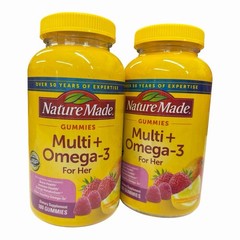 2 (180 count each) Nature Made Multivitamin + Omega-3 for Her EXP 11/26