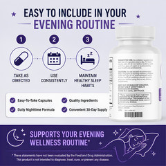 Sleep Lean Restful Sleep Support Dietary Supplement – 60 Capsules | 12 Bottles