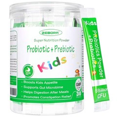 ZEBORA Kids Probiotic & Prebiotics Powder Age 3+ Support Children’s Digestive…