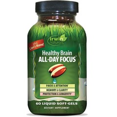 Irwin Naturals Healthy Brain All-Day Focus – 60 1 Count (Pack of 1), No Color