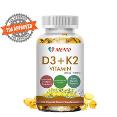 Vitamin K2 + D3 w/ BioPerine, Immune & Heart Boost, Optimal Absorption MENXI