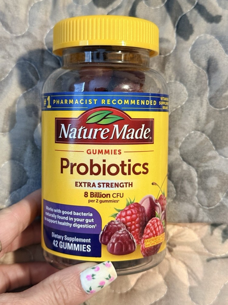 Nature Made Extra Strength Probiotics Raspberry Cherry 42 Gummies