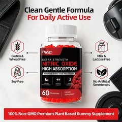 Nitric Oxide Beet Root Gummies | With Vitamin C | 60 Count | Natural Energy