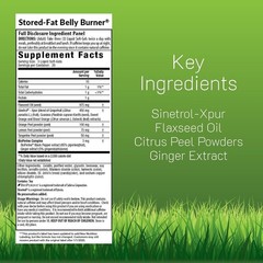 Stored-Fat Belly Burner 72 Liquid Softgels Pack of 2 | Sinetrol Citrus Blend …