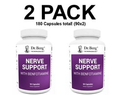 Dr. Berg Nerve Support with Benfotiamine, 2 PACK, 90 Capsules each (180 total!)