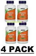 4 PACK Slippery Elm, 400 mg, 100 Veg Capsules (TOTAL 400 Capsules) FRESH