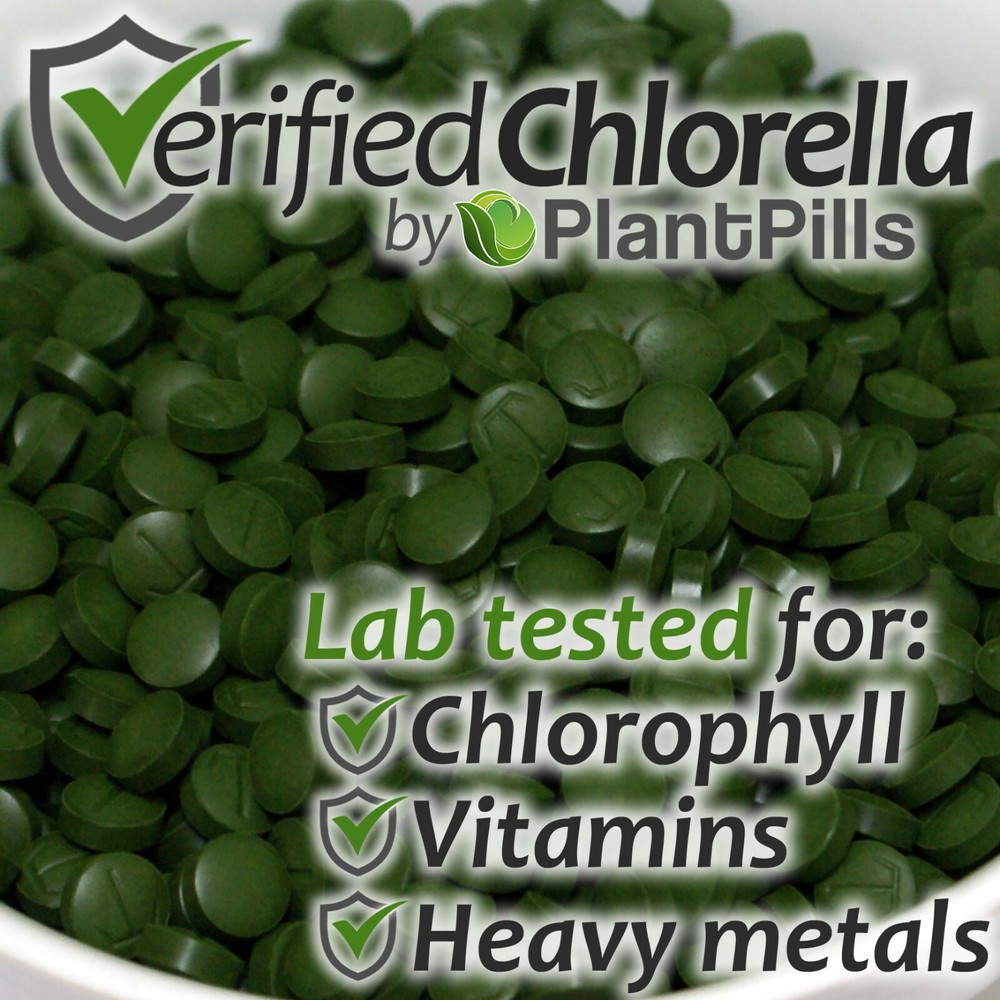 250 grams PlantPills 100% Chlorella Tablets (1000x 250mg tablets) High Quality