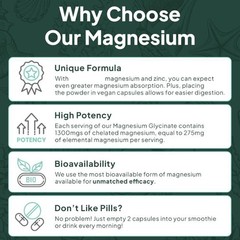 Organics Ocean Pure Magnesium Glycinate With Zinc – 90 CT，Strength Chelated