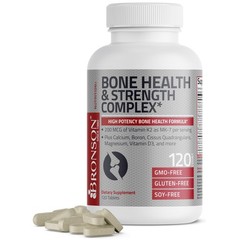 Bronson Bone Health & Strength Complex* High Potency 120 Count (Pack of 1)