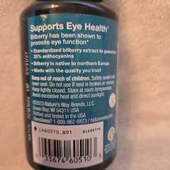 Nature’s Way BILBERRY Premium Extract for Eye Health-90 CAPS Vegan-EXP 2027 NEW