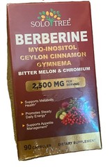 Solo Tree Berberine Melon & Chromium Myo- Inositol – 90 Capsules Exp 07/2029