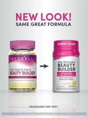 NeoCell Beauty Builder Collagen & Biotin Lemon Gummies 60 Count Pack of 2