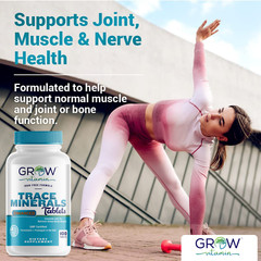 Multi Mineral Supplement | 100 TABLETS | Iron Free | Non-GMO | by GROW VITAMIN