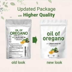 3 Pack Oil of Oregano & Black Seed Softgels Count with Carvacrol,Immune Support
