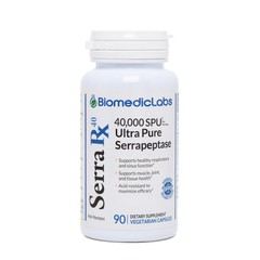 Serra-RX 40,000 SPU Serrapeptase – Acid-Resistant Proteolytic Systemic Enzyme…