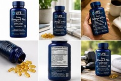 3 PACK, Super Omega-3 Plus EPA/DHA Fish Oil, Krill & Astaxanthin 120sg