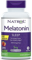 Natrol Melatonin Fast Dissolve 5mg Strawberry Flavor, 250 Tablets