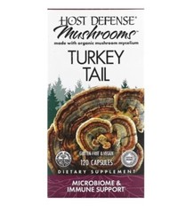 Host Defense, Mushrooms, Turkey Tail, 1 g, 120 Capsules, Microbiome & Immune
