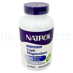 Natrol High Absorption Triple Magnesium Glycinate Citrate Taurate 60ct Lot of 2
