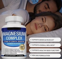 90 Capsules 1000mg Magnesium 8-Month Supply complex Glycinate