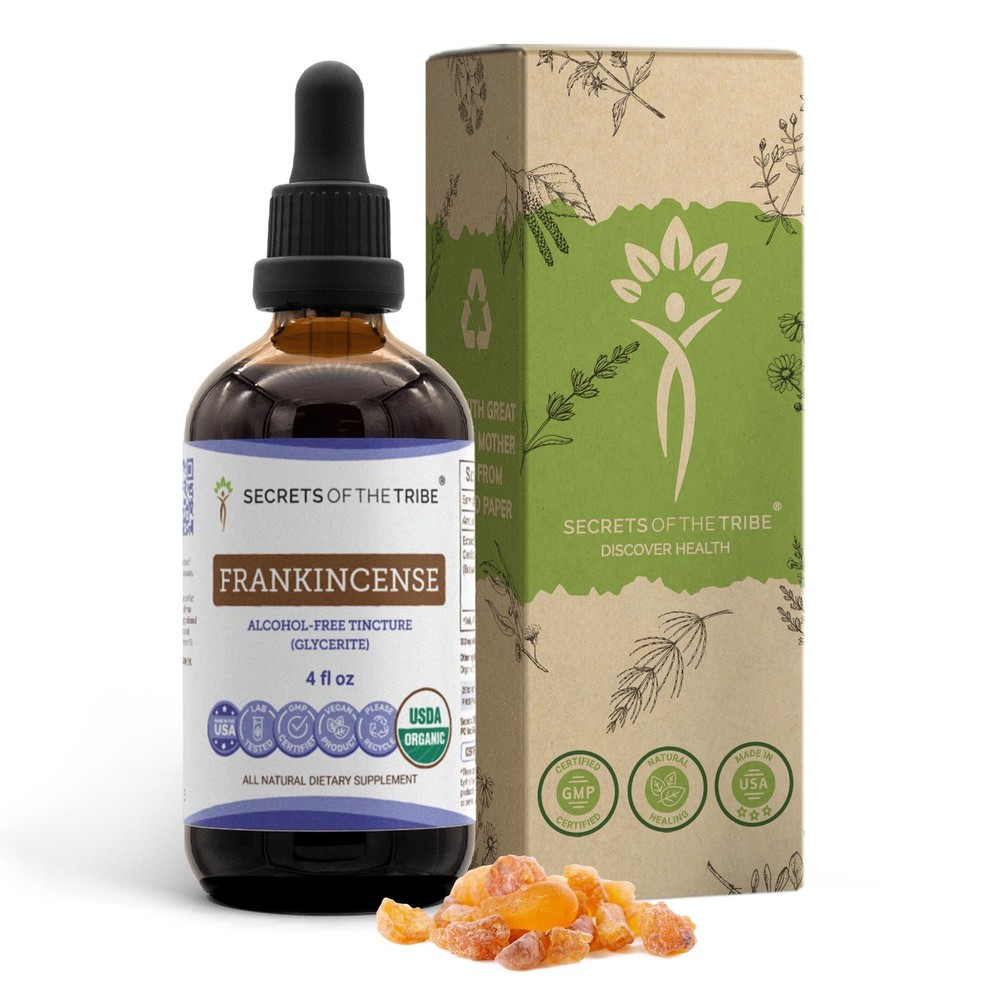 Secrets of the Tribe Frankincense Tincture USDA Organic AlcoholFree Extract, …