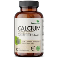 Futurebiotics Calcium 1200 MG Per Serving Sustained 90 Count (Pack of 1)