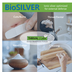 BioSILVER Ionic Colloidal Silver 20 PPM Liquid 4oz Dropper by Thrival Labs
